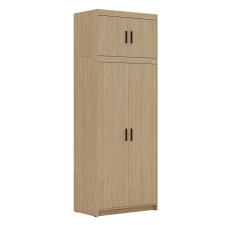 Dwudrzwiowa szafa z nadstawką 90 cm TRINO dąb olejowany